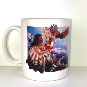 Craig Tennant Great Spirit Eagle 1996 Leanin Tree Inc Coffee Tea Cup Mug MGW 85